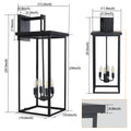 4 Light Black Outdoor Wall Light black-modern-glass-iron