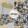 Modern Champagne Gold Oval Crystal ceiling chandelier transparent-modern-crystal