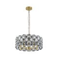 Modern Crystal Chandelier for Living Room Round transparent-modern-crystal