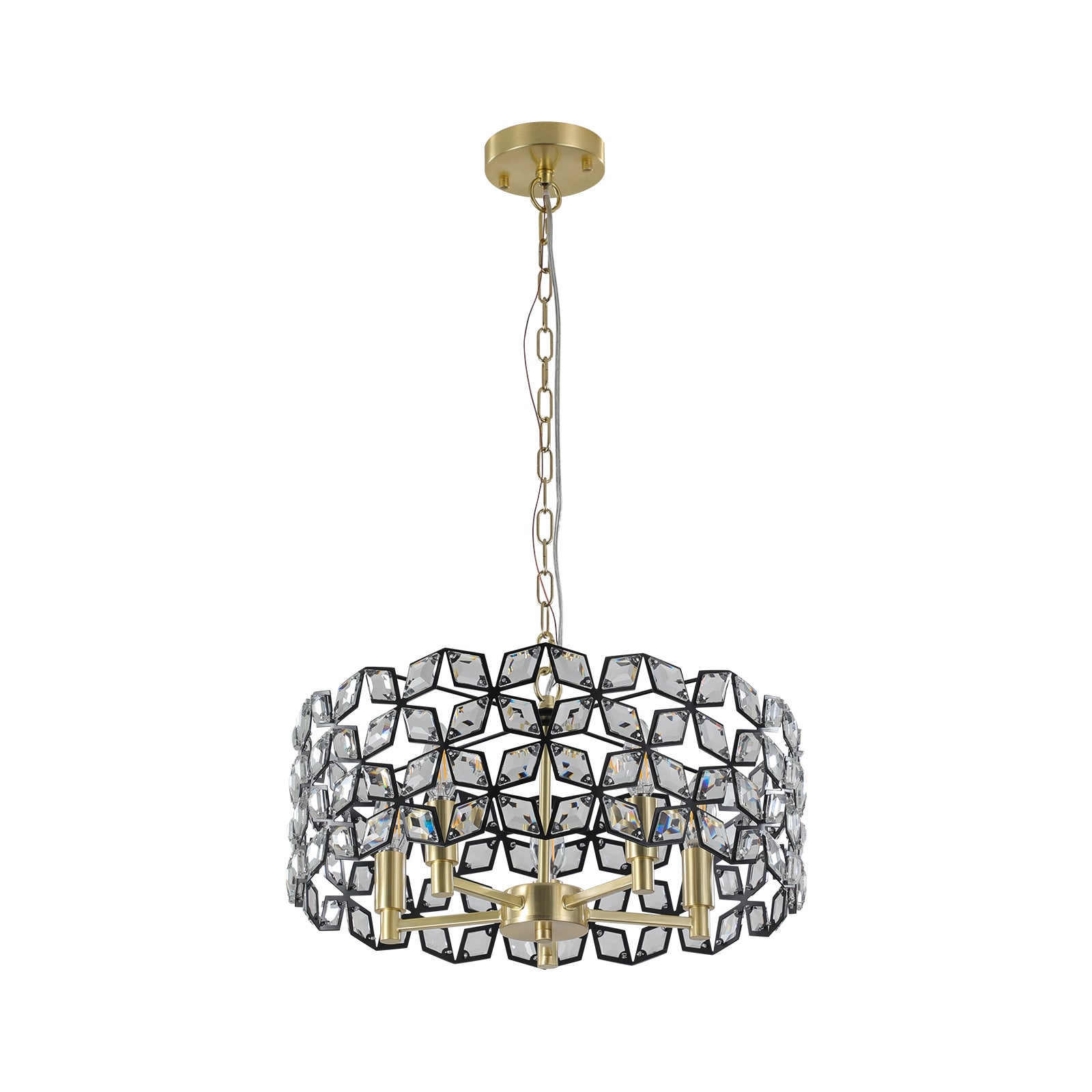 Modern Crystal Chandelier for Living Room Round transparent-modern-crystal