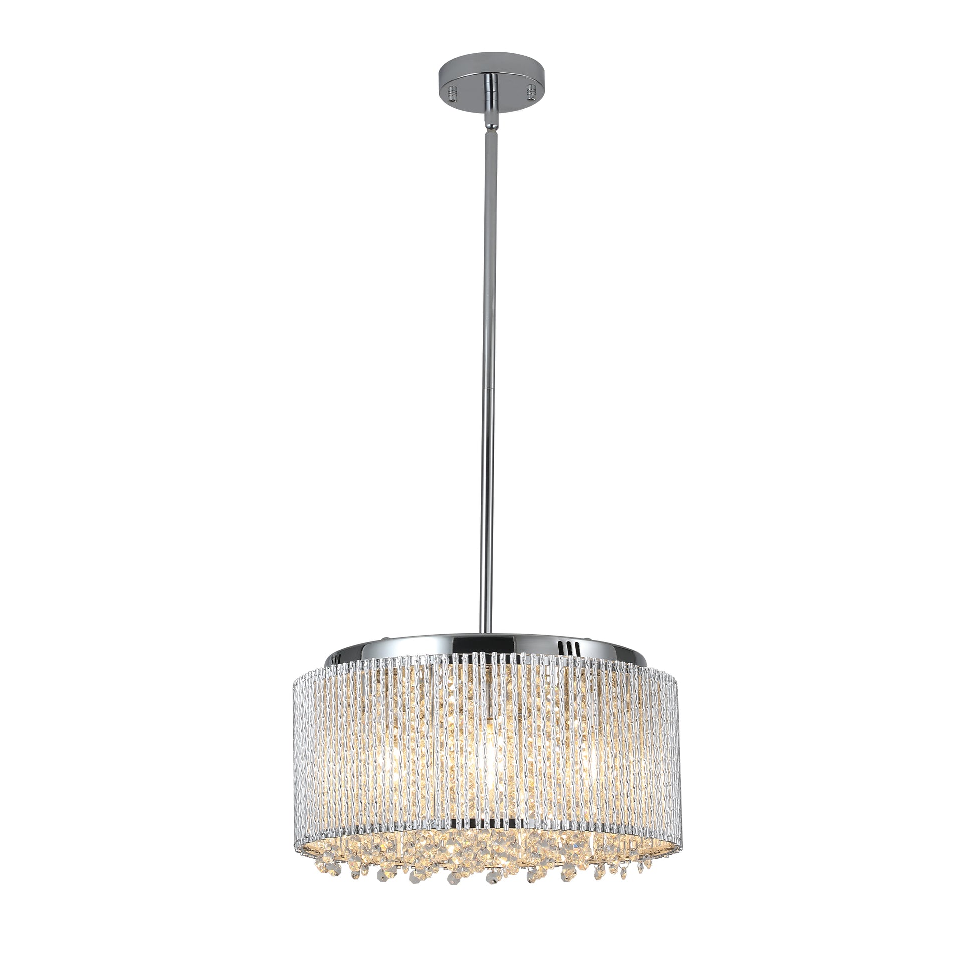 Modern Crystal Chandelier for Living Room Round transparent-modern-crystal