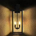 4 Light Black Outdoor Wall Light black-modern-glass-iron