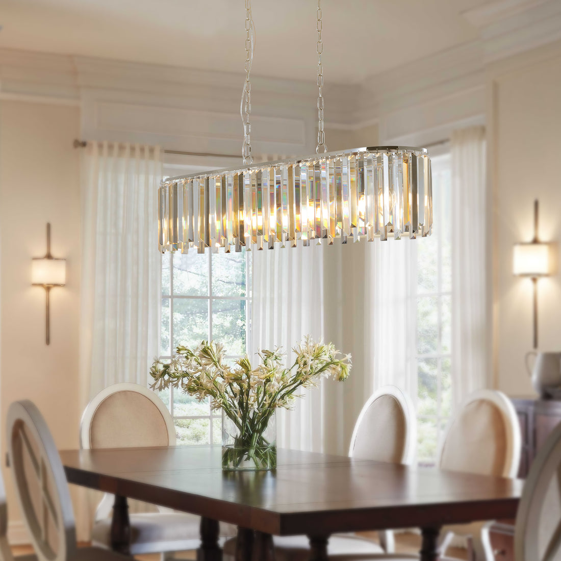 Modern Oval Crystal ceiling chandelier Luxury