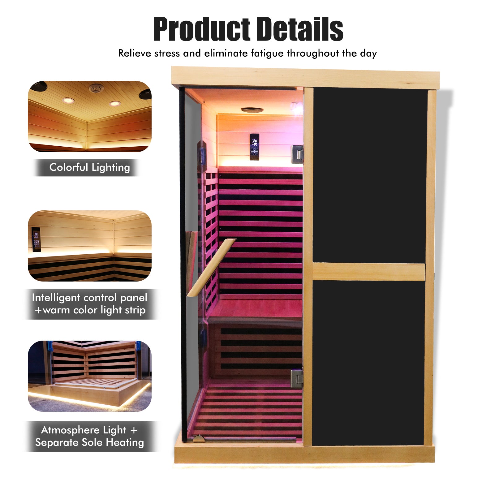 Double Person V Shaped Far Infrared Sauna Room -