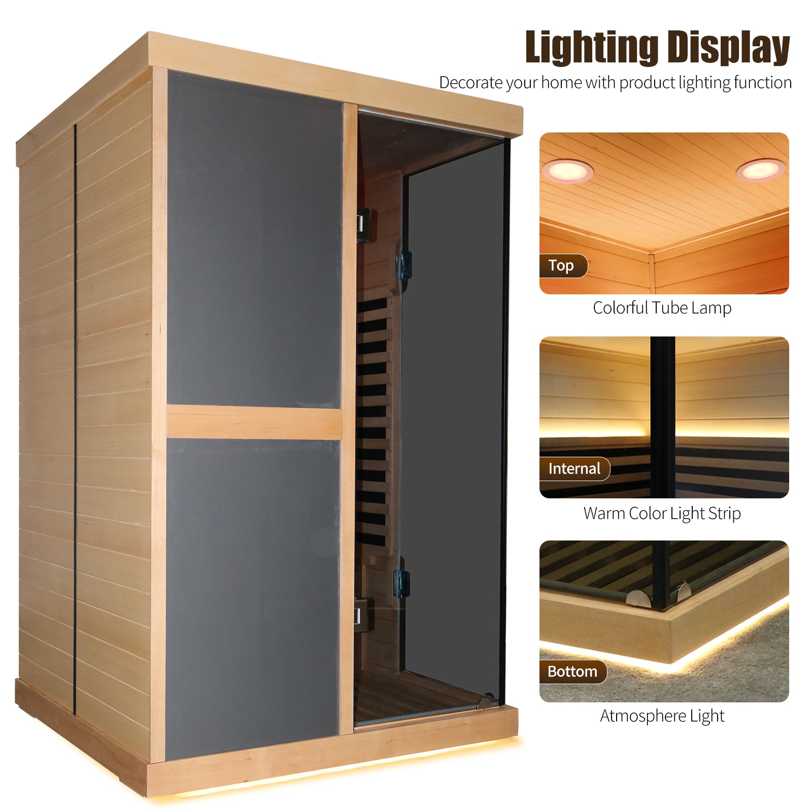 Double Person V Shaped Far Infrared Sauna Room -