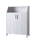 Wooden Two Door Shoe Cabinet With Four Interior -