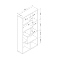 Open Back Display Cabinet, Bookcase Stand With 8