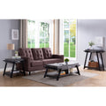 ID USA 182338 Console Distressed Grey & Black grey-particle board