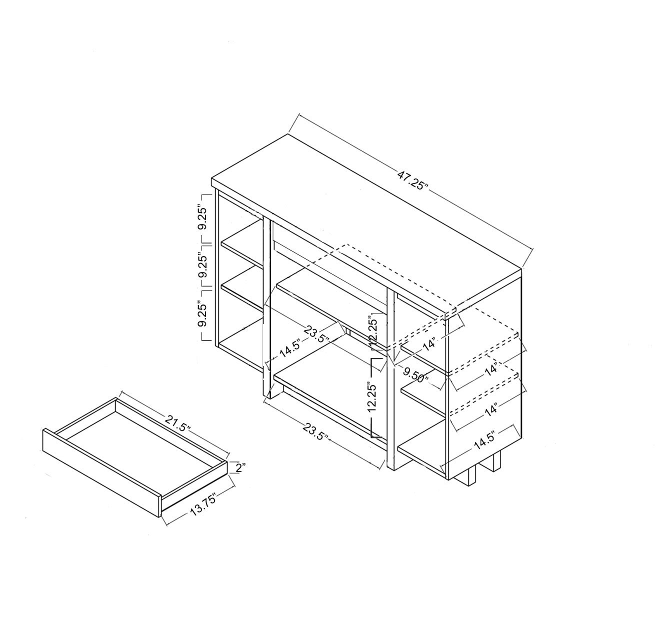 Four Door Cabinet, Home, Kitchen Cabinet With Six