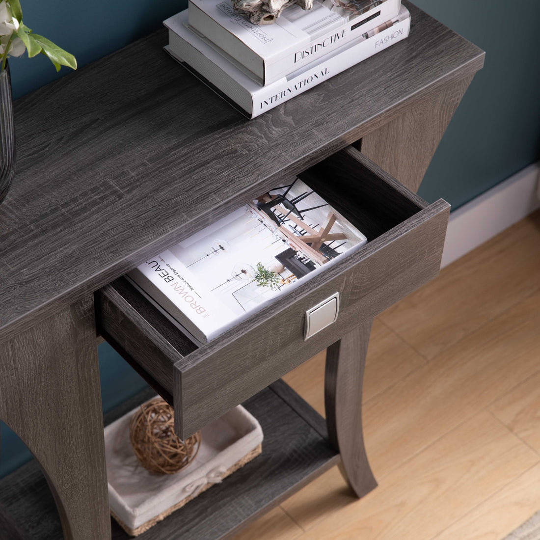 Modern Console Table With One Drawer And One