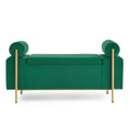 Elegant Upholstered Velvet Storage Bench With -