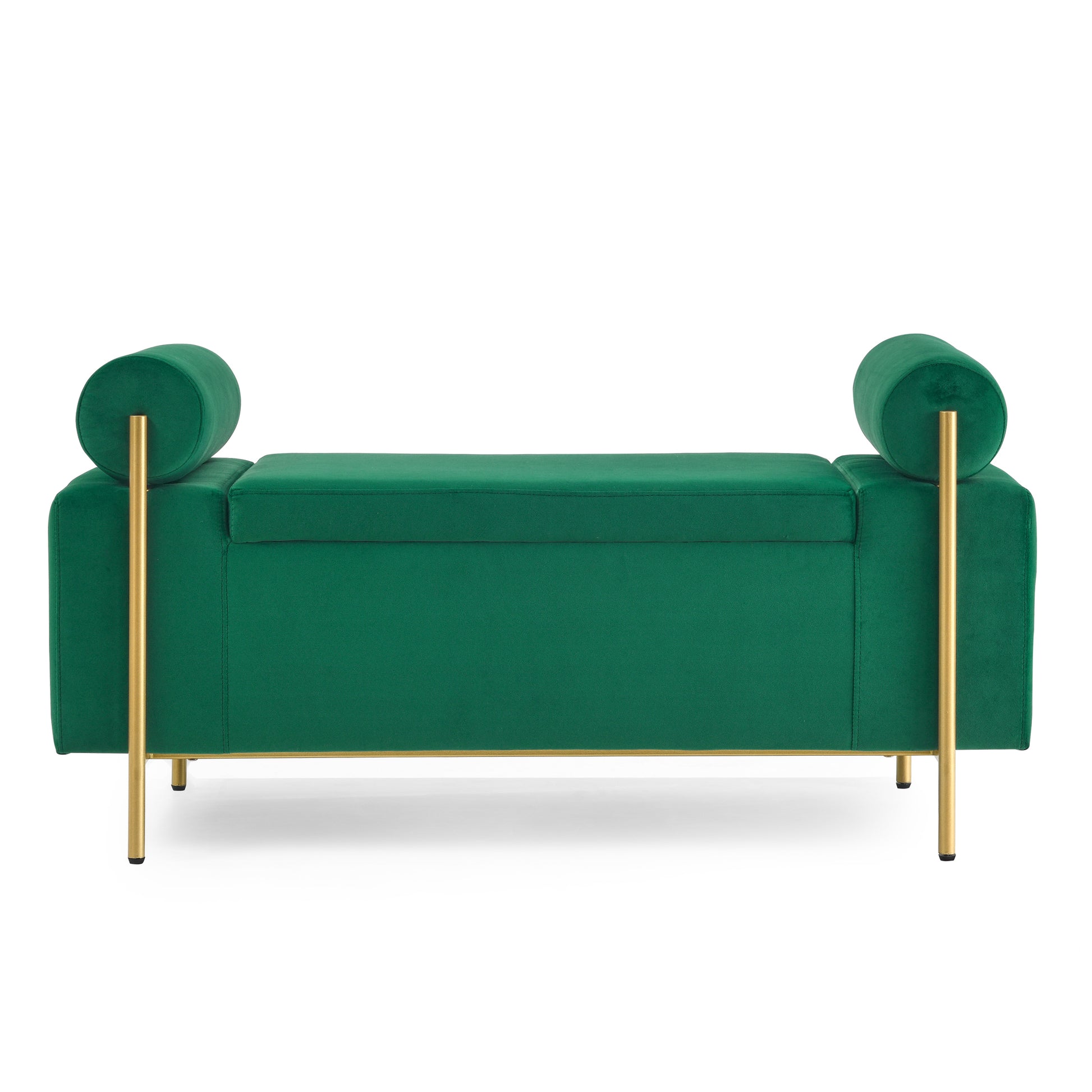 Elegant Upholstered Velvet Storage Bench With -