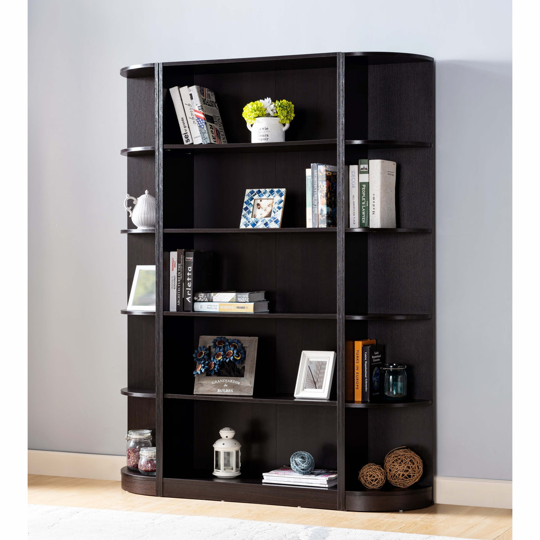 Corner Bookcase, Home Display Cabinet With Multi