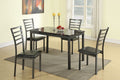 Modern Simple Dining Room Furniture 5pc Dining Set black-dining room-modern-transitional-side