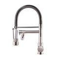 Kitchen Faucet with Pull Down Sprayer Brushed Nickel brushed nickel-kitchen-contemporary-ceramic-brass