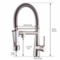 Kitchen Faucet with Pull Down Sprayer Brushed Nickel brushed nickel-kitchen-contemporary-ceramic-brass