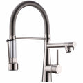 Kitchen Faucet with Pull Down Sprayer Brushed Nickel brushed nickel-kitchen-contemporary-ceramic-brass