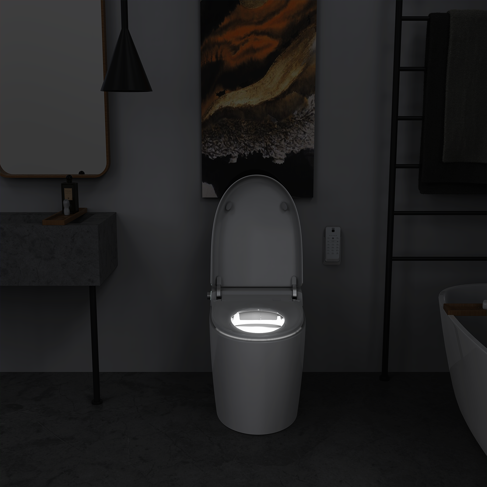 Smart Toilets with Heated Seat,Auto Flush,AUTO