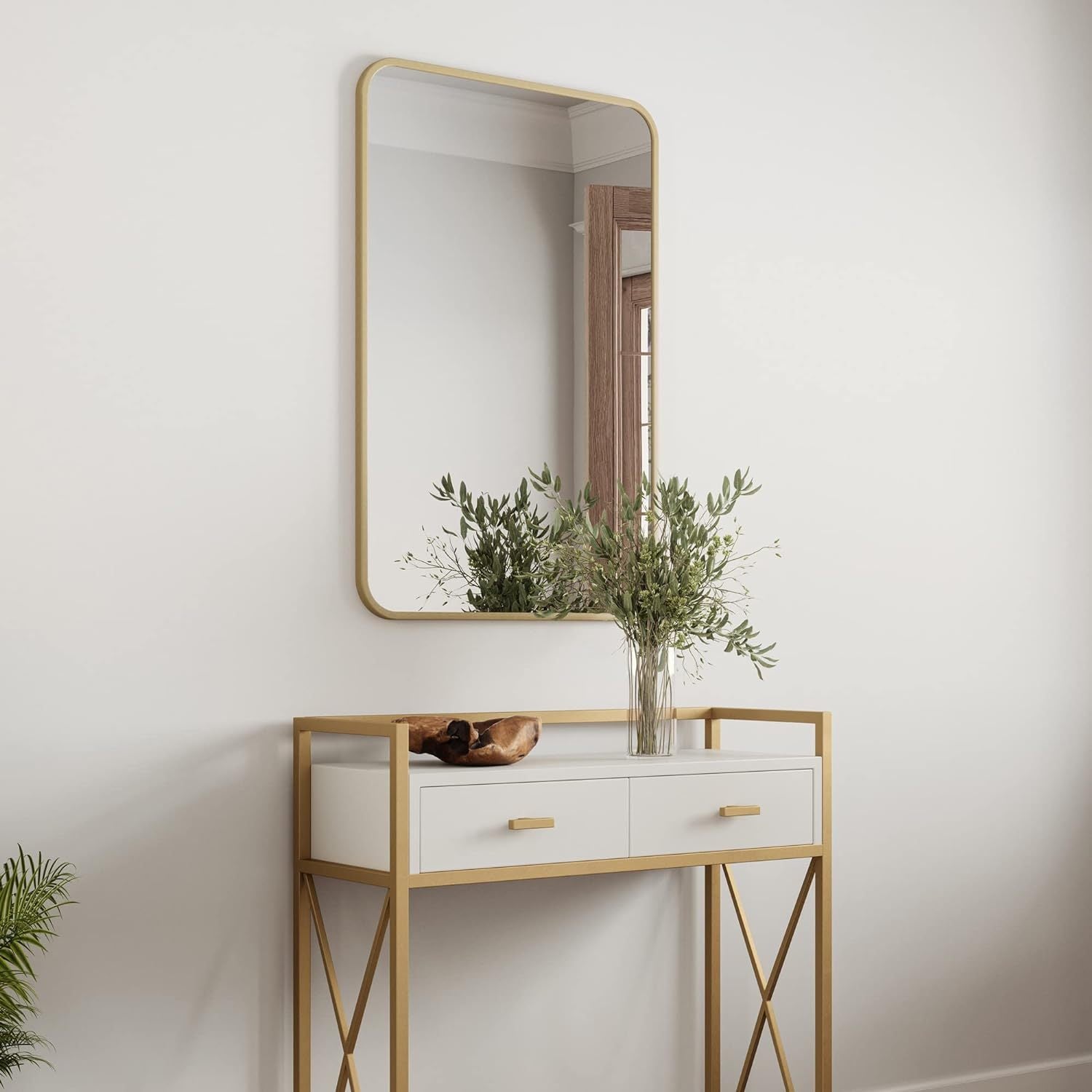 Gold 24 "X36" Rectangular Bathroom Wall Mirror -