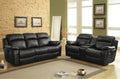 Double Glider Reclining Love Seat with Center Console black-primary living space-contemporary-solid