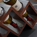 3 Bottles of Table Wine Rack Solid wood wine rack Home walnut-kitchen-american traditional-pine