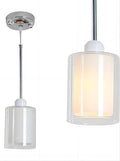 Glass Pendant Light, Modern Pendant Lighting for white-metal