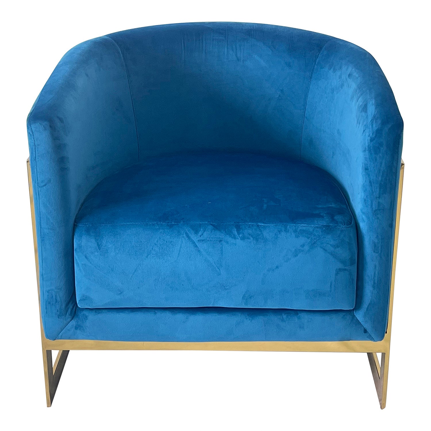 Blue and Gold Sofa Chair