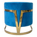 Blue and Gold Sofa Chair