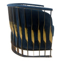 Navy Blue and Gold Sofa Chair