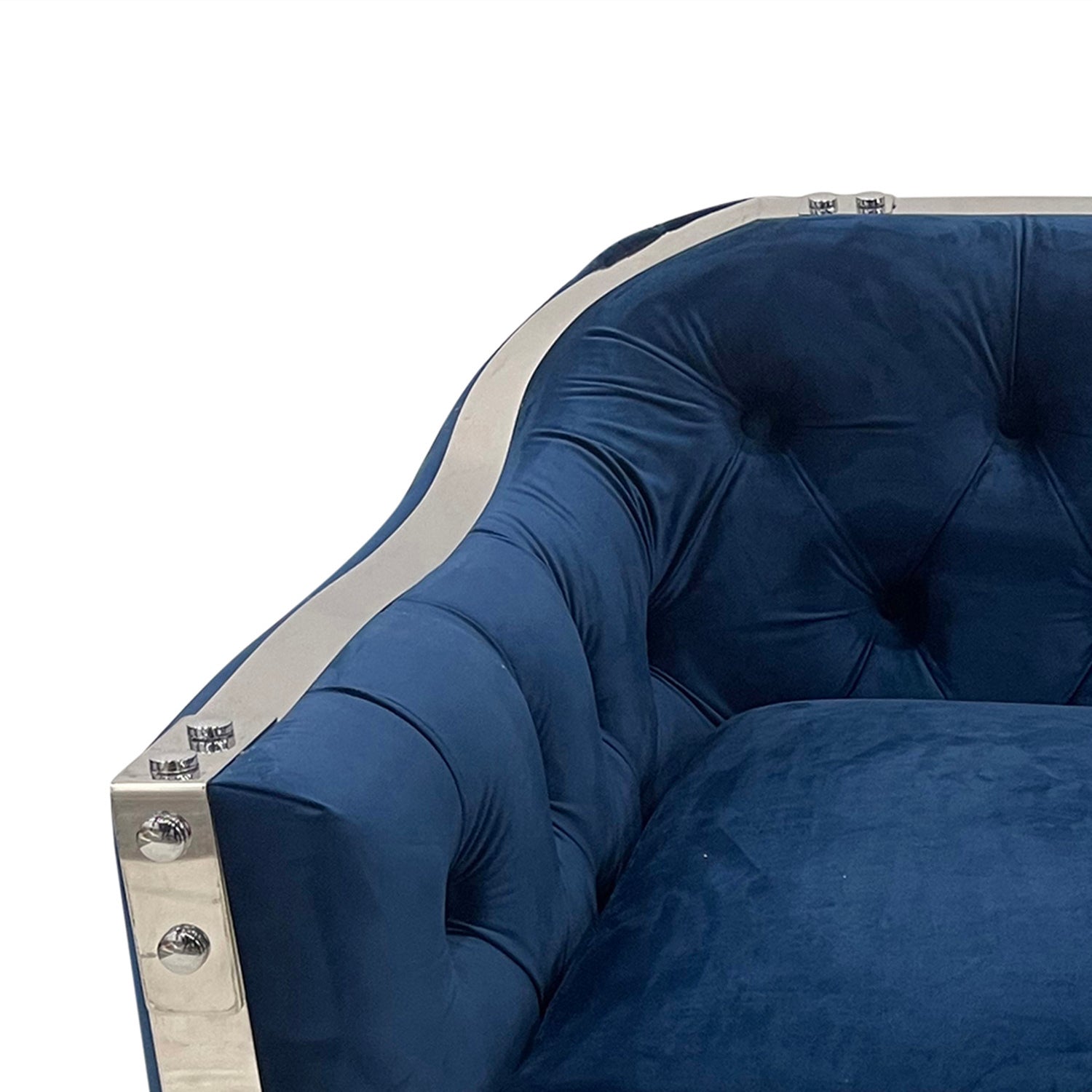 Navy and Silver Sofa Chair