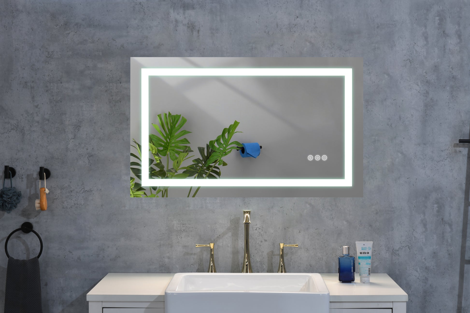 40*24 Led Lighted Bathroom Wall Mounted Mirror