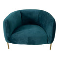 Navy Teal and Gold Sofa Chair