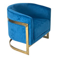 Blue and Gold Sofa Chair