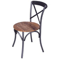 19 Inch Industrial Dining Accent Chair with Mango