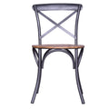 19 Inch Industrial Dining Accent Chair with Mango