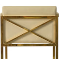 Beige and Gold Dining Chair Bar Stool for Kitchen