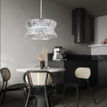 Modern Crystal Chandelier for Living Room Round transparent-modern-crystal