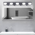 LED Modern Black 5 Light Vanity Lights Fixtures Over black-modern-acrylic-iron