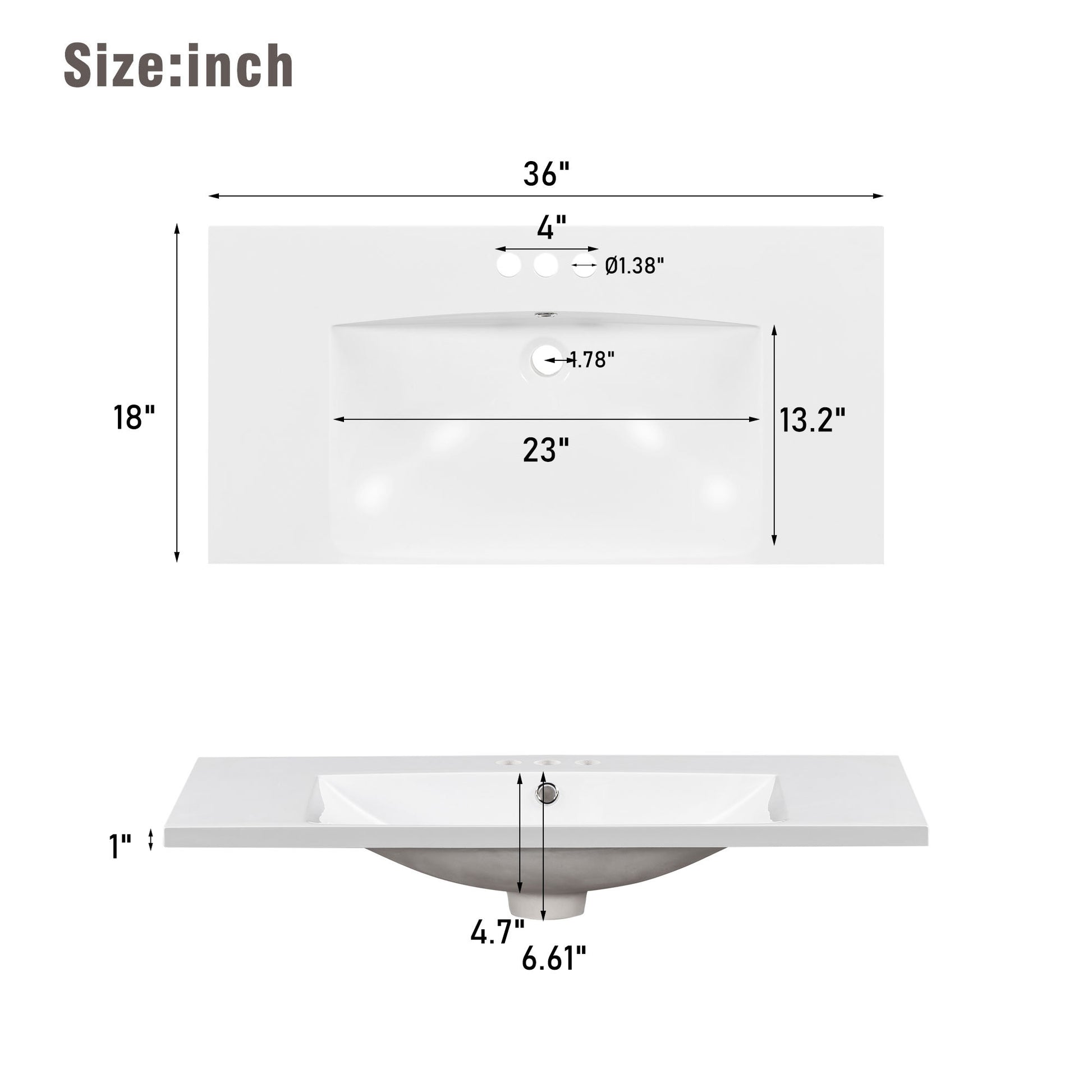 36" Bathroom Vanity Organizer with Sink, Combo Cabinet espresso-solid wood+mdf+resin