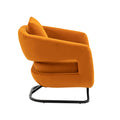 House hold Upholstered Tufted Living Room Chair orange-velvet