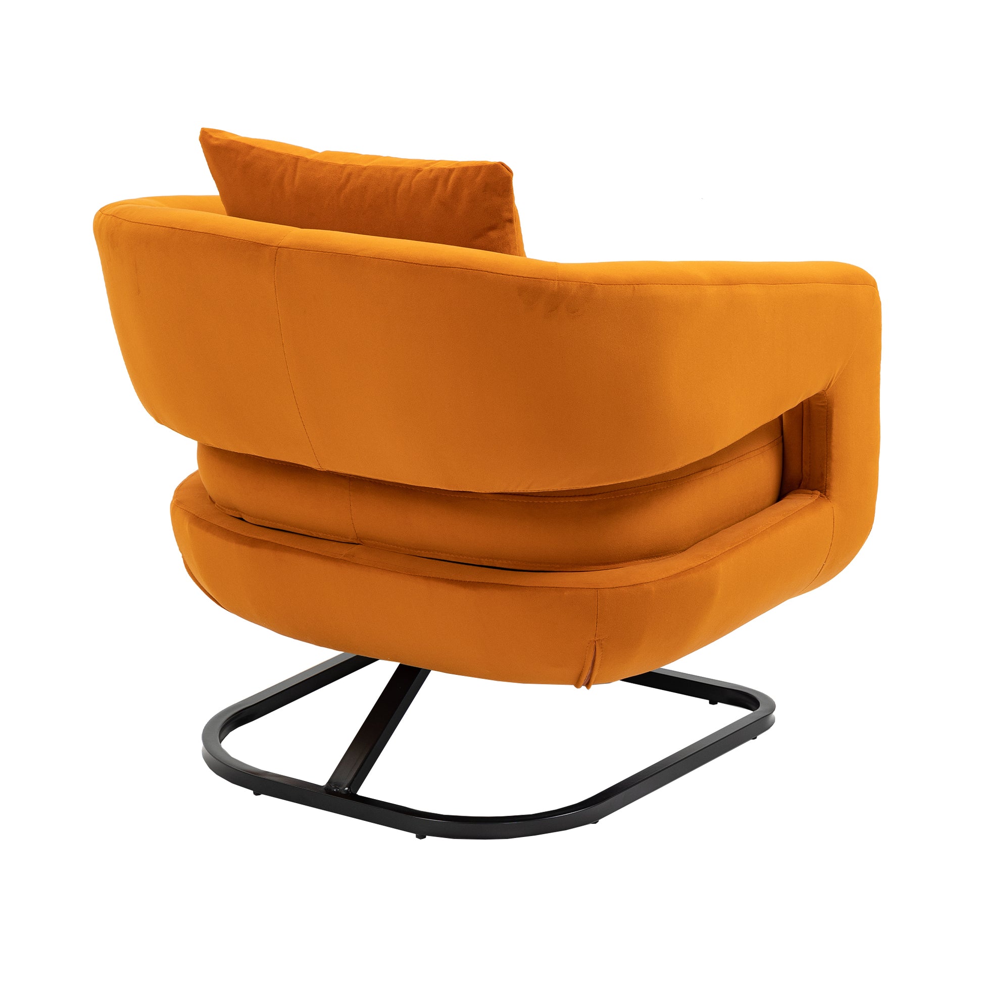 House hold Upholstered Tufted Living Room Chair orange-velvet