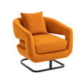 House hold Upholstered Tufted Living Room Chair orange-velvet