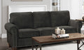 Traditional Style Dark Gray Sofa 1pc Microfiber dark gray-primary living