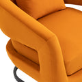 House hold Upholstered Tufted Living Room Chair orange-velvet