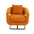 House hold Upholstered Tufted Living Room Chair orange-velvet