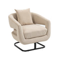 House hold Upholstered Tufted Living Room Chair beige-velvet