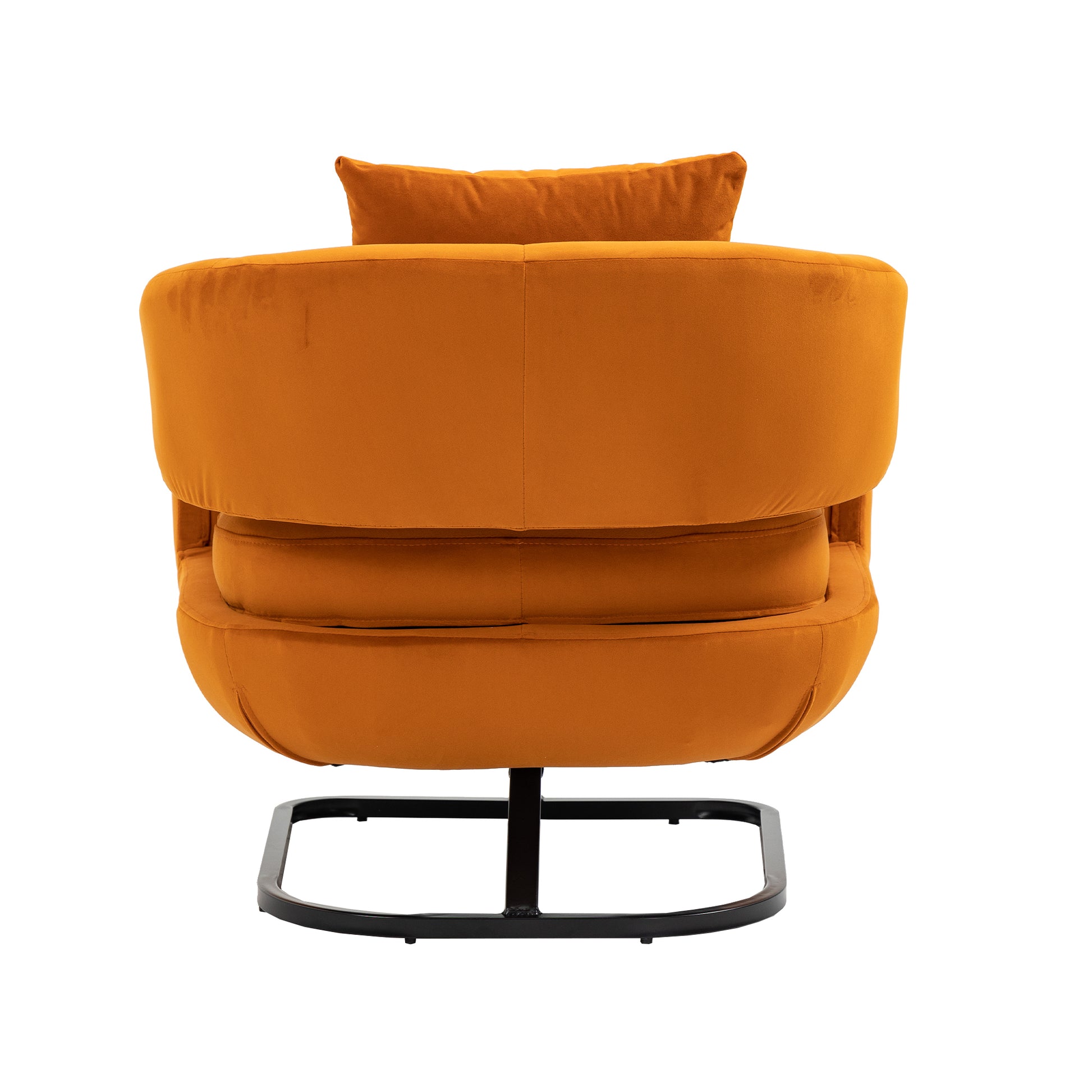 House hold Upholstered Tufted Living Room Chair orange-velvet