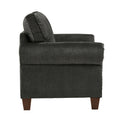 Traditional Style Dark Gray Loveseat 1pc Microfiber dark gray-primary living