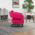 House hold Upholstered Tufted Living Room Chair rose red-velvet