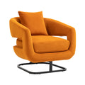 House hold Upholstered Tufted Living Room Chair orange-velvet